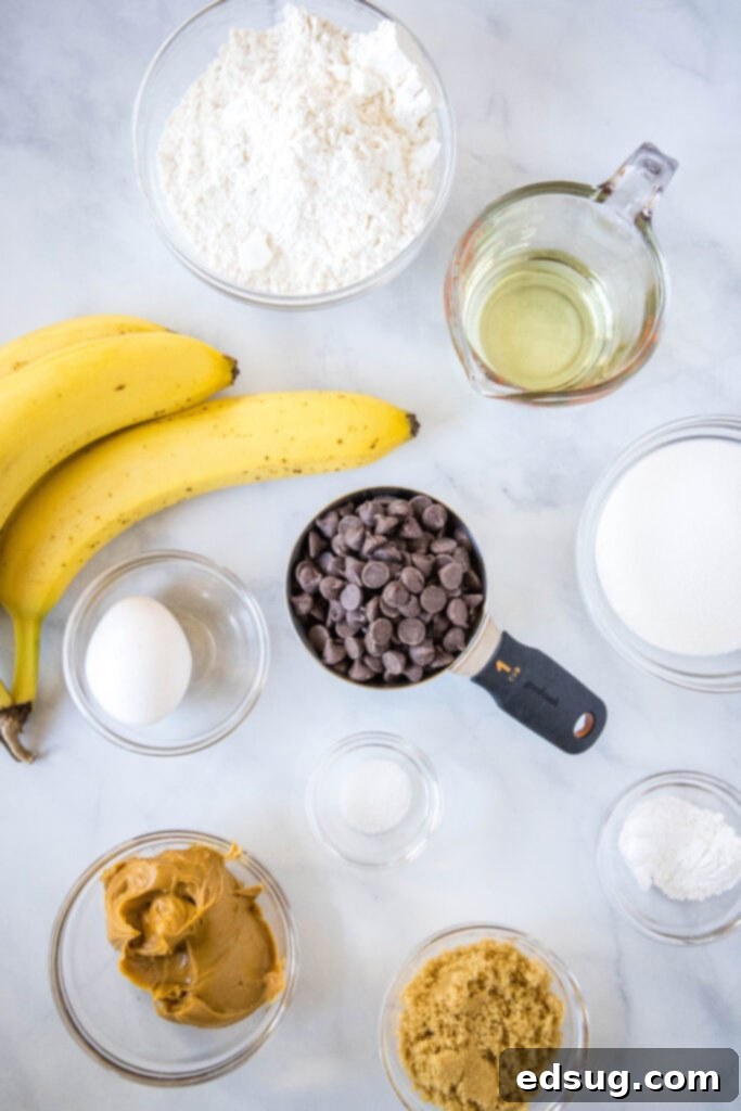 Ultimate Peanut Butter Banana Bread 3 ingredients for peanut butter banana bread