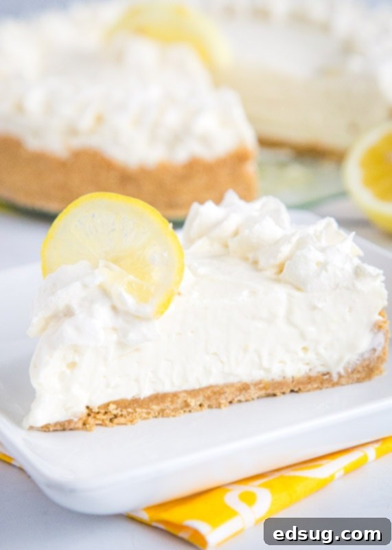 Tangy No-Bake Lemon Cloud 2 Easy no-bake lemon cheesecake, a sweet and tart dessert without an oven.
