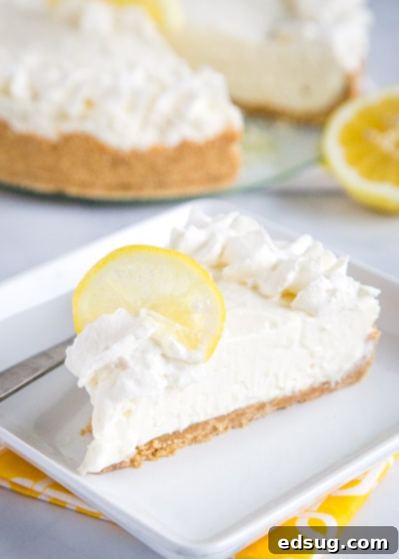 Tangy No-Bake Lemon Cloud 4 Homemade no-bake lemon cheesecake, a delightful and easy dessert recipe.