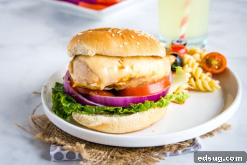 Signature Grilled Chicken Sandwich 4 Assortment of grilled chicken sandwich toppings including lettuce, tomato, onions, and cheese