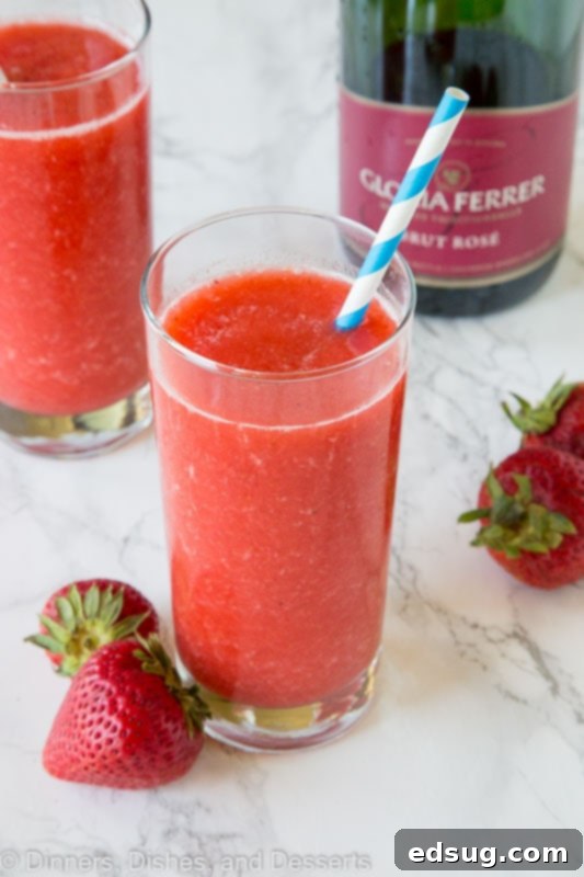 Easy Homemade Frose 4 wine slushies in glasses