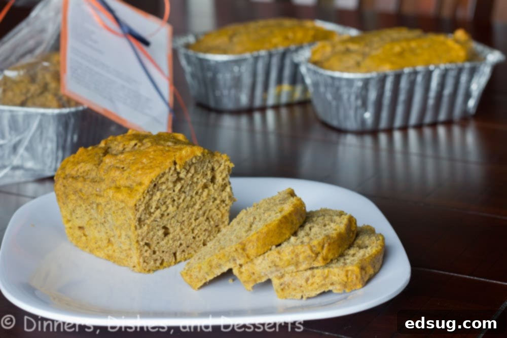 Whole Pumpkin Biscoff Bread Loaf A whole loaf of pumpkin biscoff bread, freshly baked and golden brown