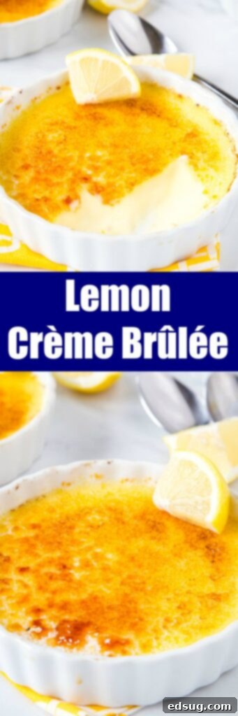 Zesty Lemon Crème Brûlée 5 Lemon Crème Brûlée - A luscious and creamy lemon custard with a caramelized sugar topping.