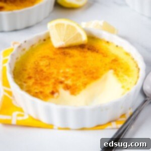 Lemon Crème Brûlée - A luscious and creamy lemon custard with a caramelized sugar topping.