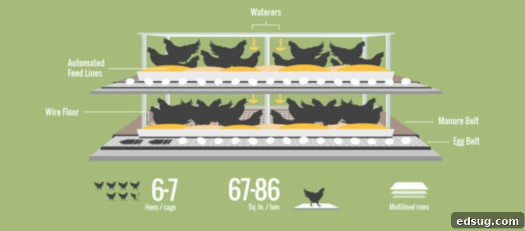 Conscious Egg Cultivation 3 conventional hen housing model