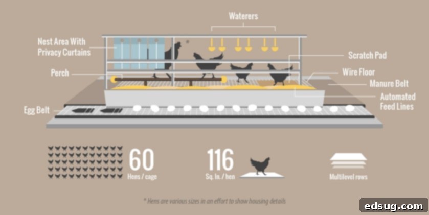 Conscious Egg Cultivation 4 colony hen housing model