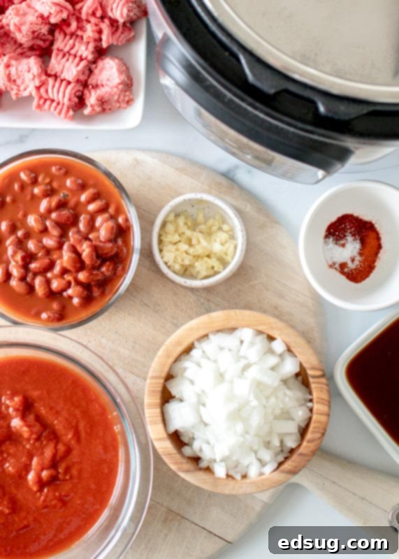 Instant Pot Turkey Chili 5 turkey chili ingredients