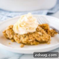 cropped close up of pumpkin crisp on plate