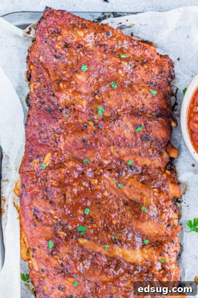 ribs after being put under the broiler