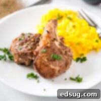 cropped pic of sous vide lamb chops on plate