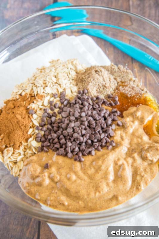 Energy-Boosting Almond Butter Bites 3 ingredients for protein balls in a bowl - ready to mix for healthy energy balls