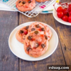 cherry cookies on a plate