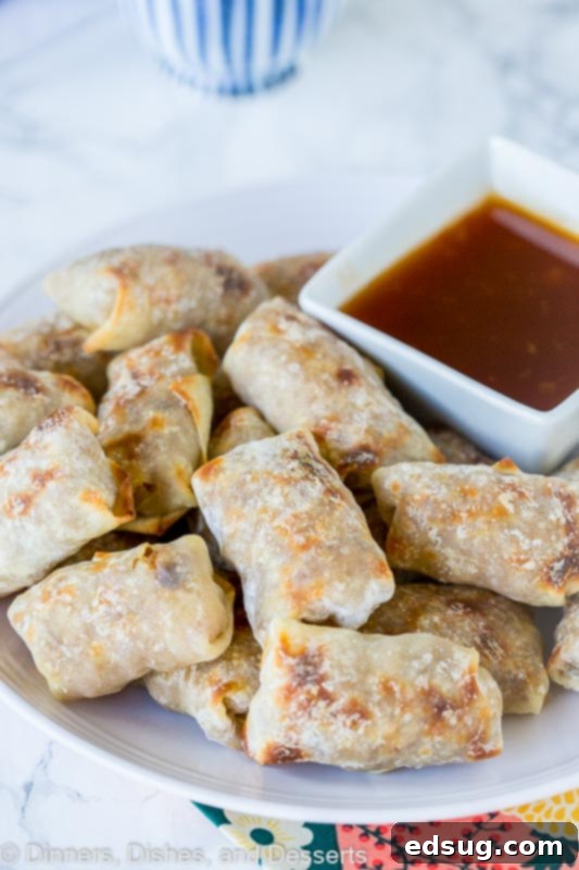baked wontons recipe ready to serve with a garnish