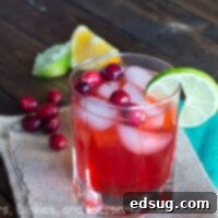 cranberry fizz in a cup
