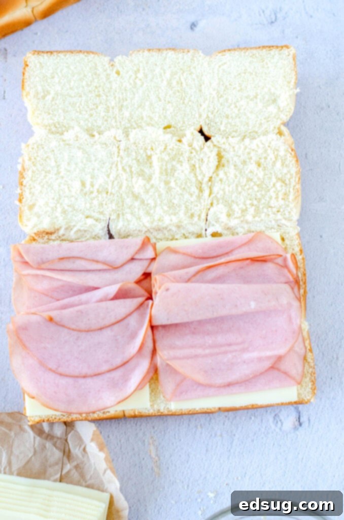 ham and cheese on rolls