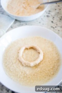Crispy Air Fryer Onion Rings 10 Onion ring coated in panko breadcrumbs