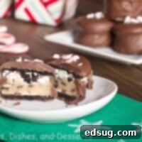 peppermint cookie dough oreo trufflkes on a plate, ready to be enjoyed.