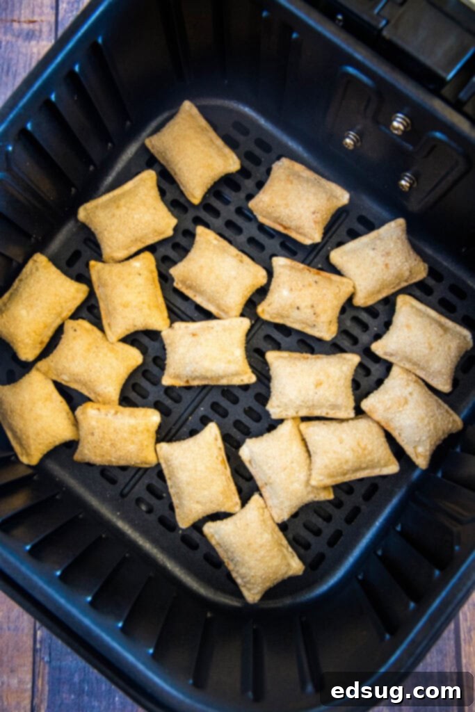 frozen pizza rolls in air fryer basket