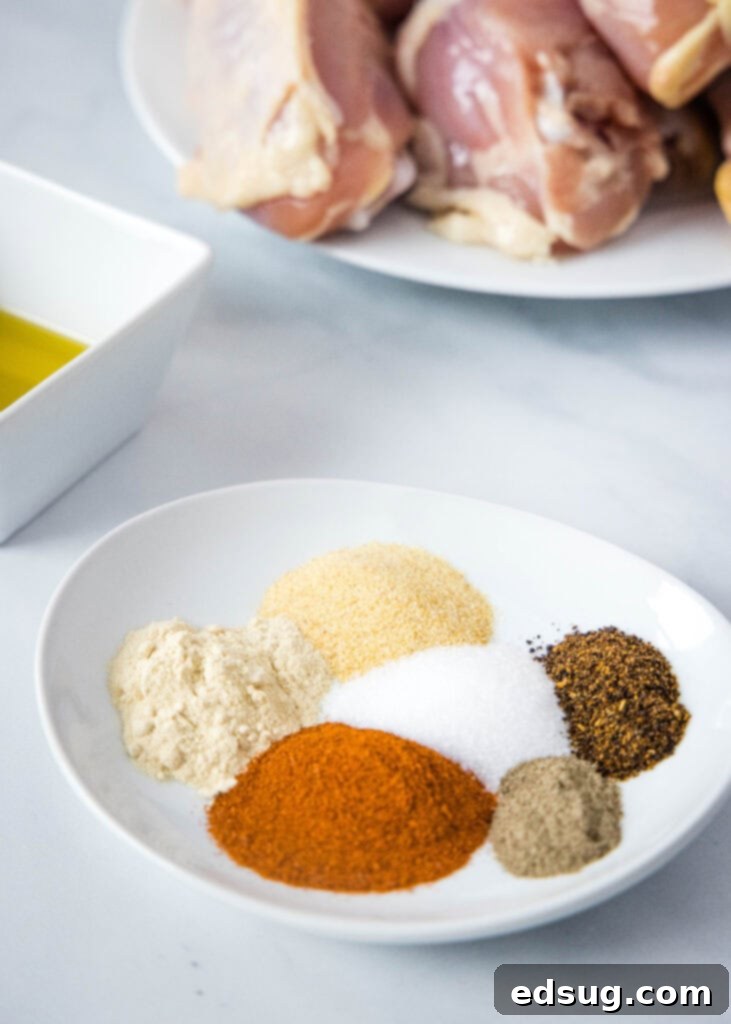 Crispy Air-Fried Chicken Drumsticks 3 Ingredients for air fryer chicken legs including chicken and spices