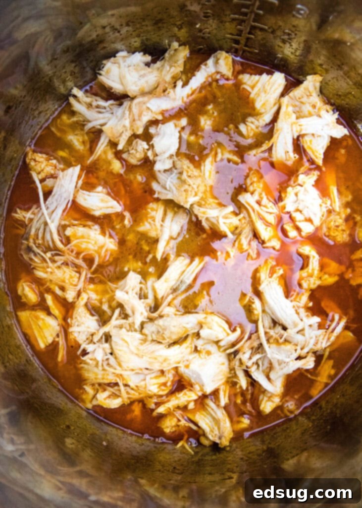 Effortless Instant Pot BBQ Chicken 3 Instant Pot BBQ Chicken cooking in the pot