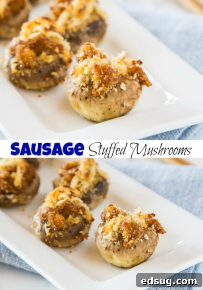 Stuffed Mushrooms with golden brown topping