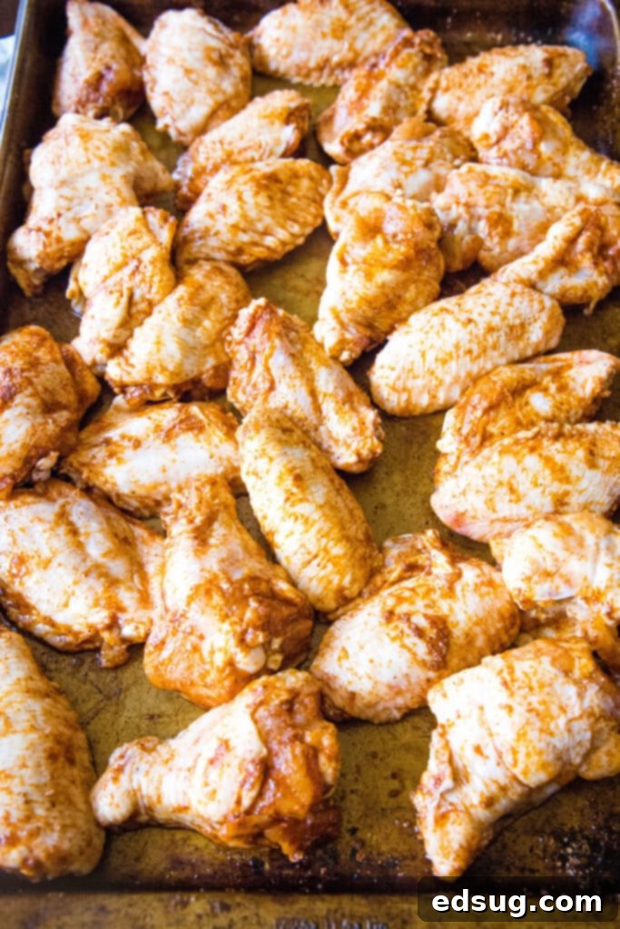 chicken wings rub with dry rub