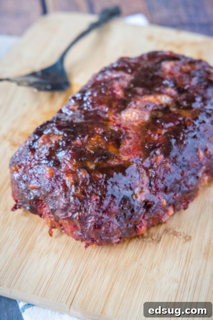 meatloaf on a cutting board