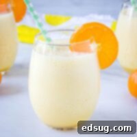 close up of copycat orange drink