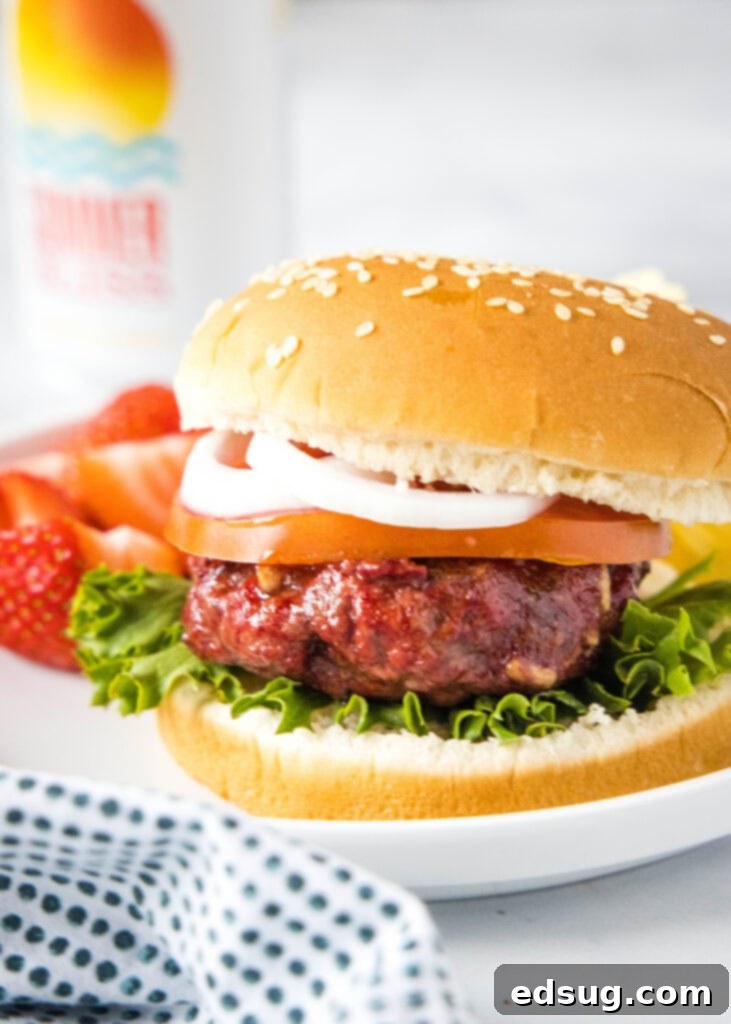 smoked hamburger on a plate