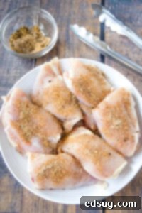 seasoned chicken thighs on a plate