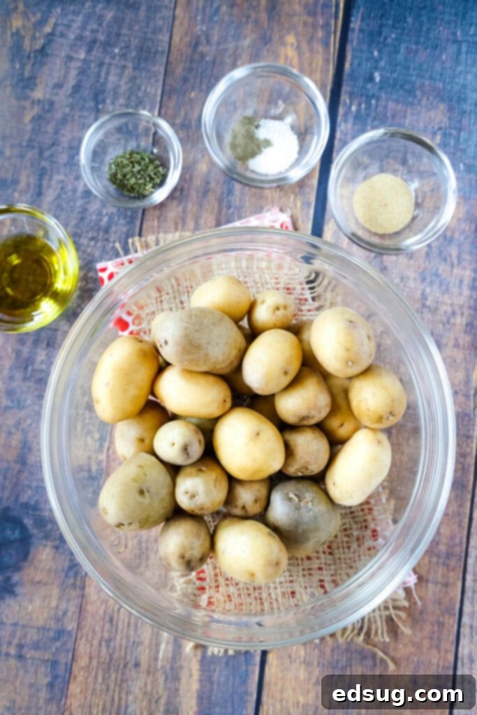 ingredients for smoked potatoes