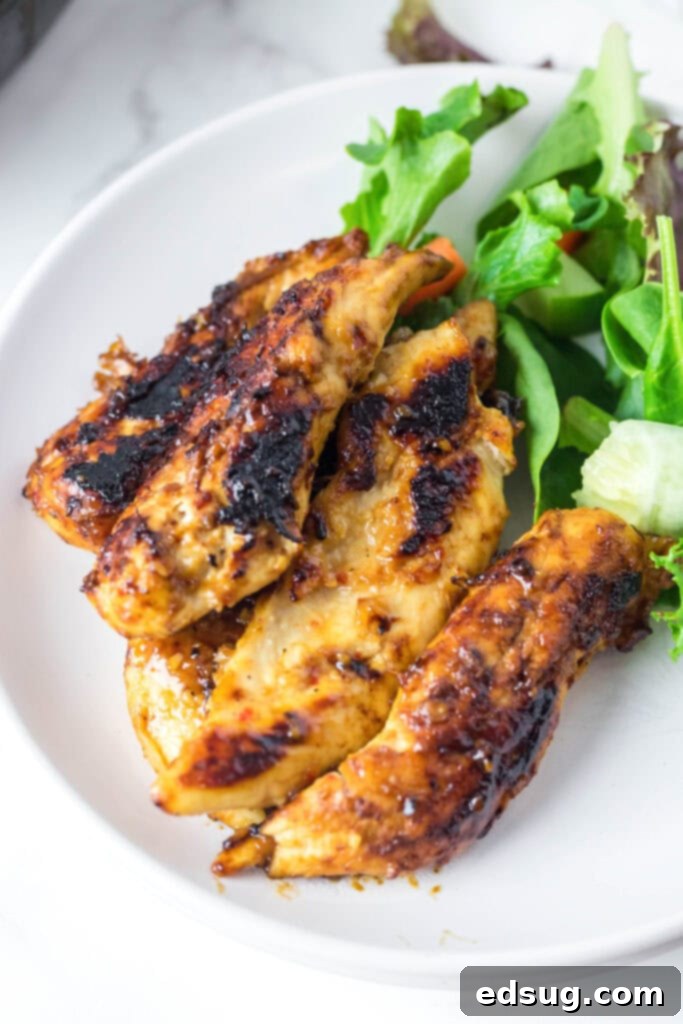 italian schicken tenders on a plate