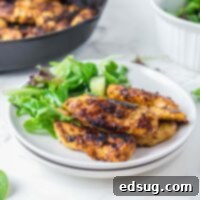 easy chicken tenders on a white plate