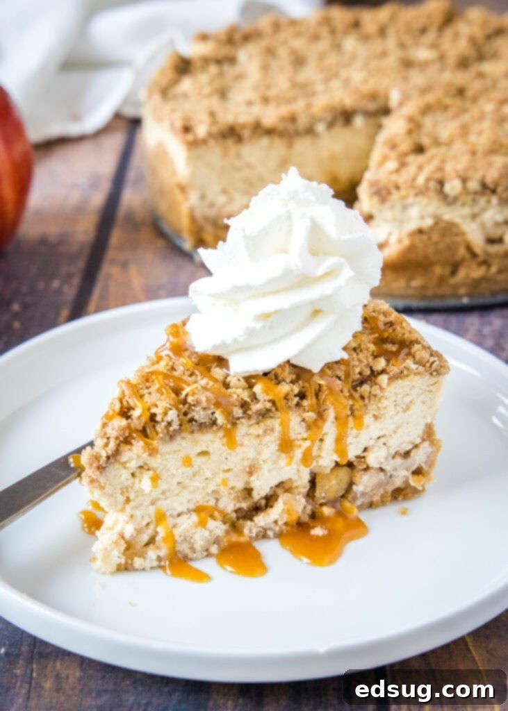 cheesecake with caramel and whip cream