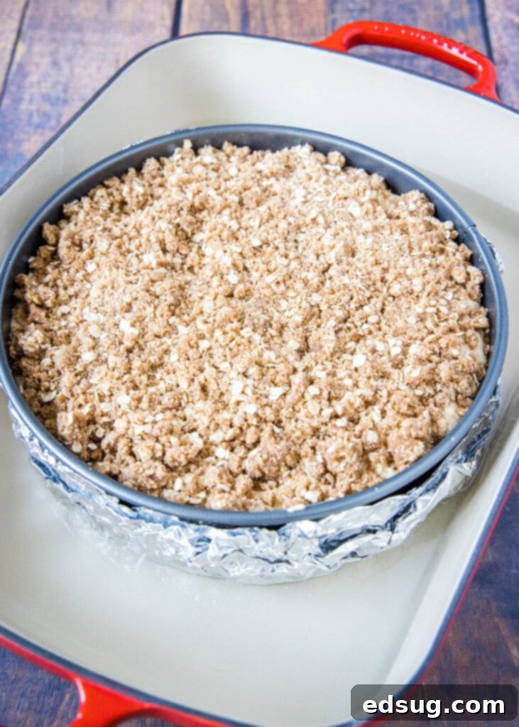 cheesecake in water bath