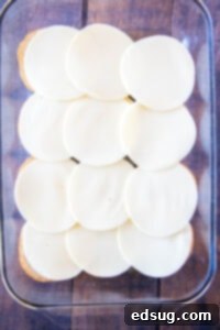 cheese slices on slider buns