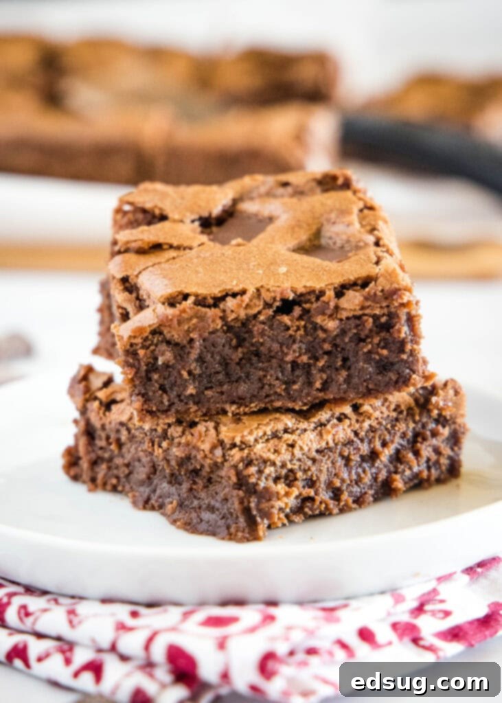 brownies stacked on white plate