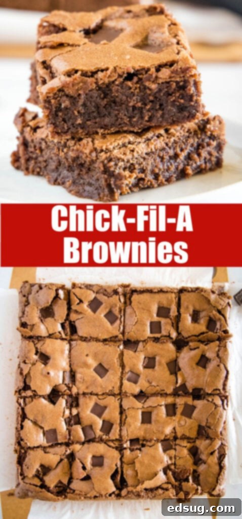 close up of chick fil a brownies close up