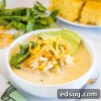 cropped in close up of instant pot white chicken chili