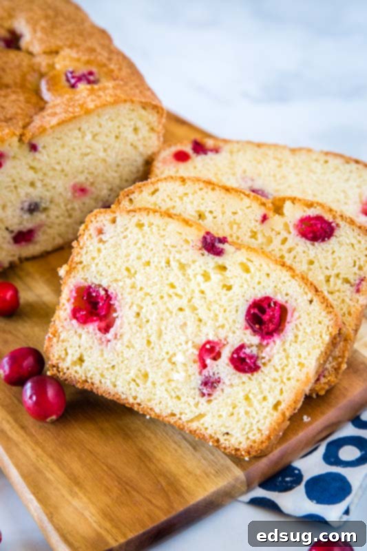 Easy Cranberry Bread is great with fresh or dried cranberries