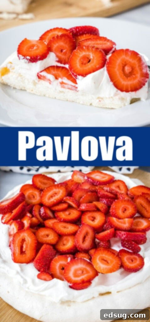 Perfect Pavlova 8 pavlova with strawberries up close for pinterest