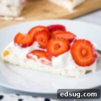 Perfect Pavlova 9 slice of pavlova close up for pinterest
