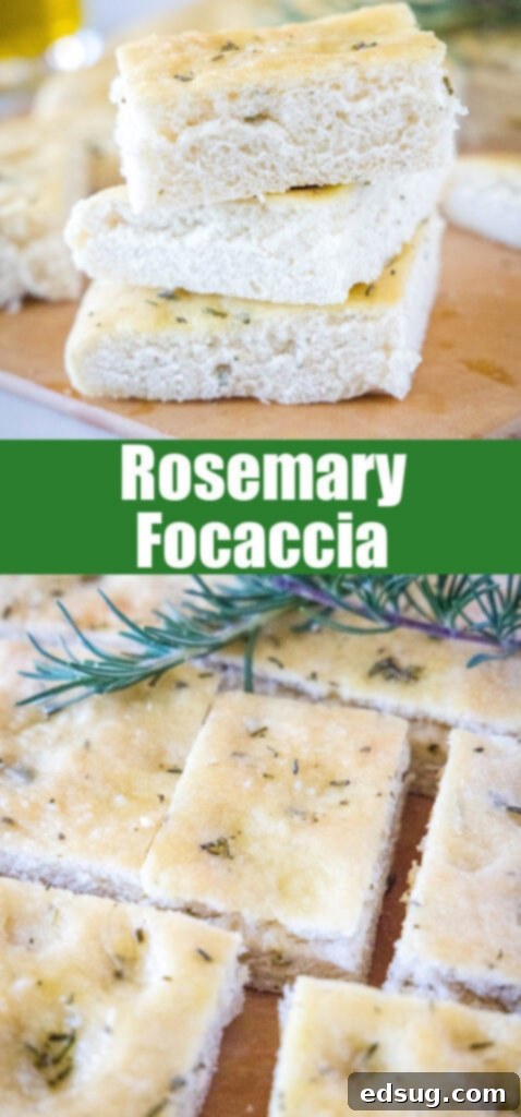 Aromatic Rosemary Focaccia 7 close up rosemary focaccia bread for pinterest