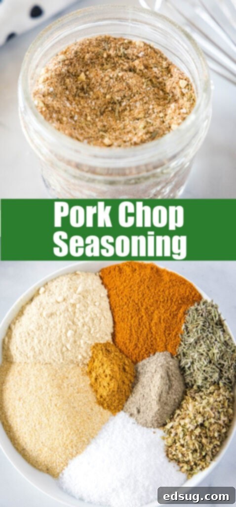 close up spices for pork chops