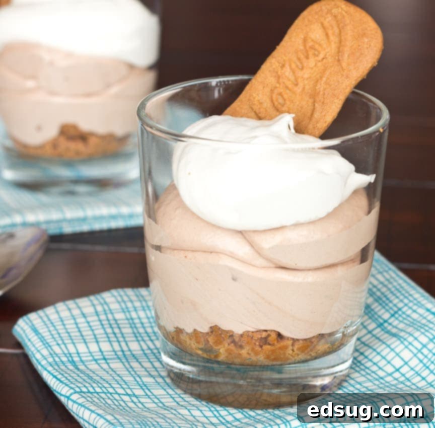 Nutella Mousse Cups Close-up of a Nutella Mousse Cup with a creamy mousse texture