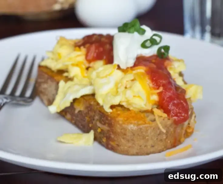 spicy enchilada french toast on a plate