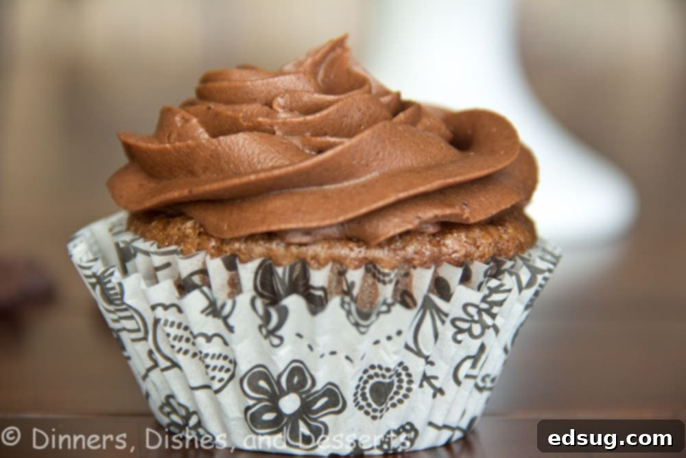 Dark chocolate mint cupcakes arranged on a platter, ready to be enjoyed.