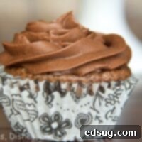 dark chocolate mint cupcakes in wrappers