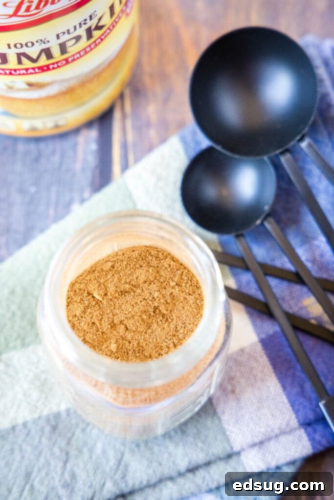 Warm Pumpkin Spice Mix 4 Homemade pumpkin pie spice stored in a small, sealed glass jar.