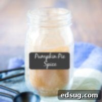 Warm Pumpkin Spice Mix 7 Labeled jar of homemade pumpkin pie spice